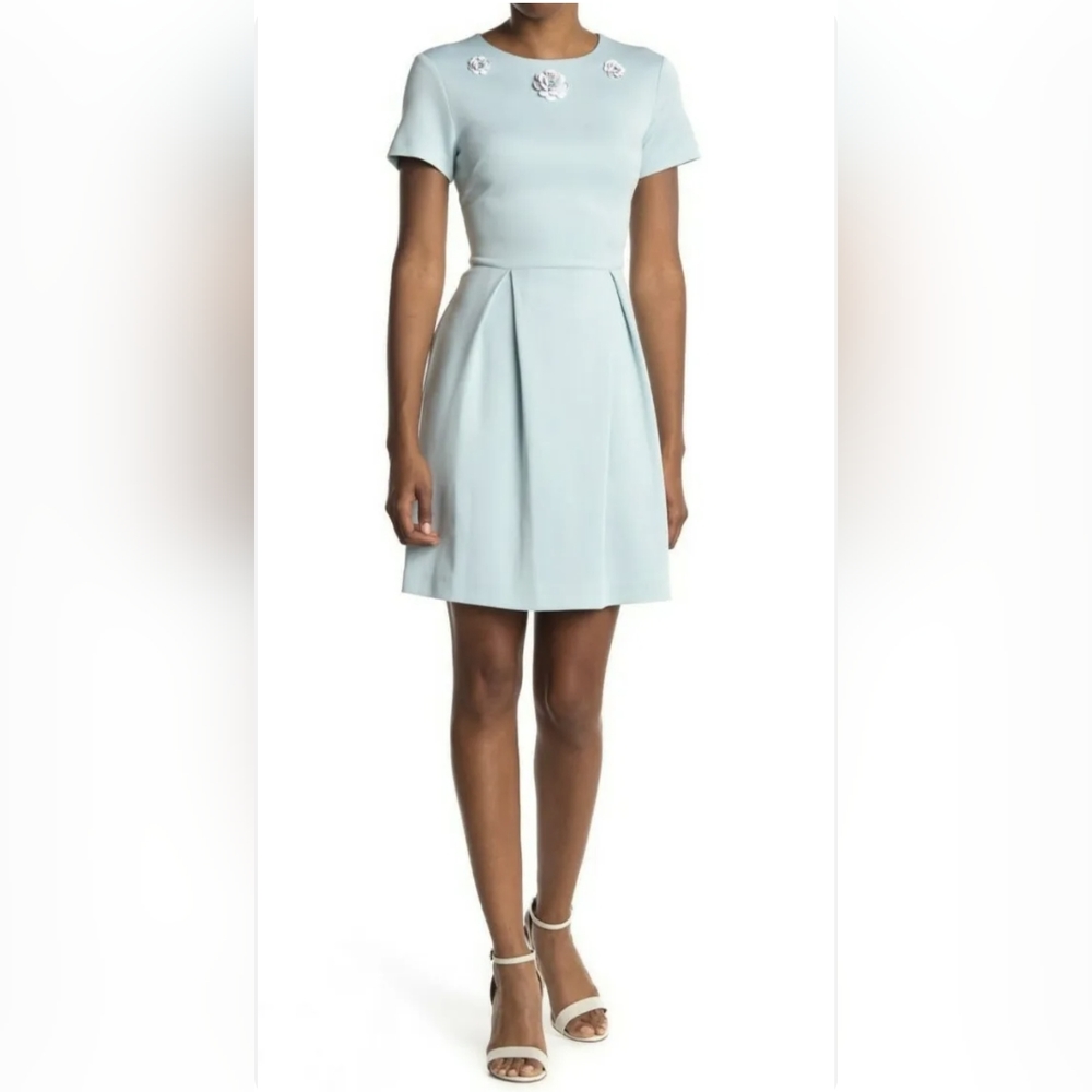 NWT Betsey Johnson "Ice Ice Baby" blue embellished collar dress size 10